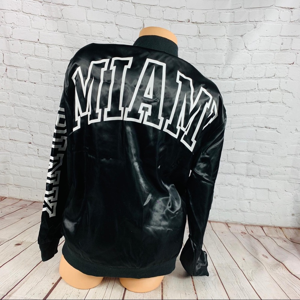 VS PINK MIAMI Full Zip collared bomber Jacket - Picture 6 of 8
